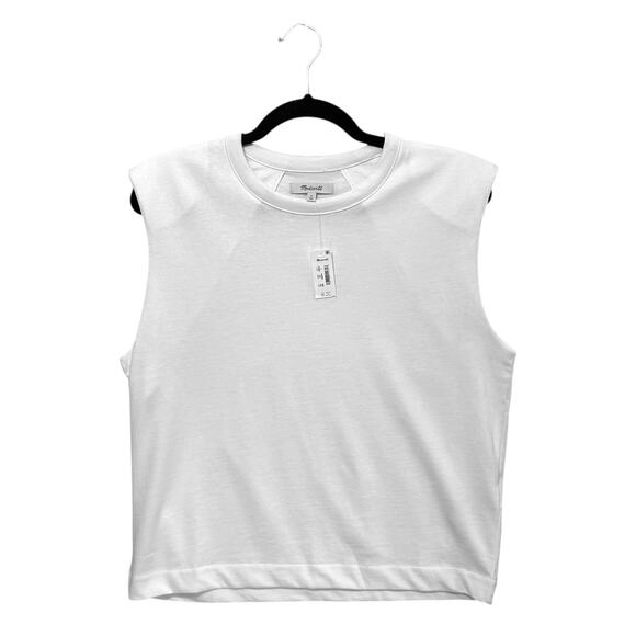 Madewell Tops - Madewell Structured Muscle Tee NWT Women's Sz S White Versatile Relaxed Fit
